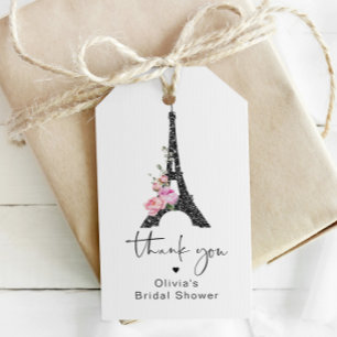 Minimalistischer eiffelturm romantisch vielen Dank Geschenkanhänger