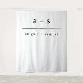 Minimalistischer Einfache Hochzeitskabinett-Hinter Wandteppich