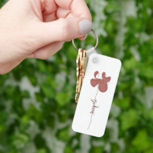 Minimalistischer einfacher Blumenschlüsselanhänger Schlüsselanhänger