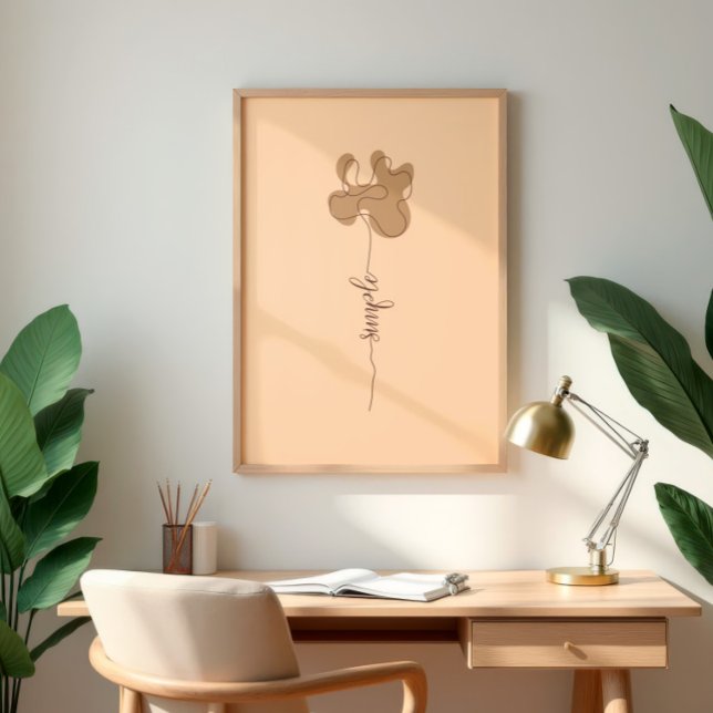 Minimalistischer einfacher Blumenwandkunst Poster (Von Creator hochgeladen)