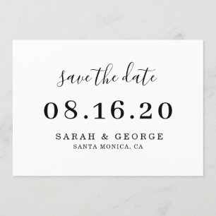 Minimalistischer einfacher Chic Save the Date Einladung