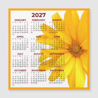 Minimalistischer einfacher floraler Magnetkalender Magnetkarte
