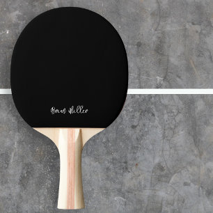Minimalistischer einfacher handgeschriebener Name  Tischtennis Schläger