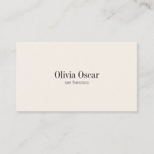 Minimalistischer einfacher Ivory-Cream sauberer be Visitenkarte