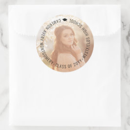 Minimalistischer einfacher Kreis Moderner Abschlus Runder Aufkleber