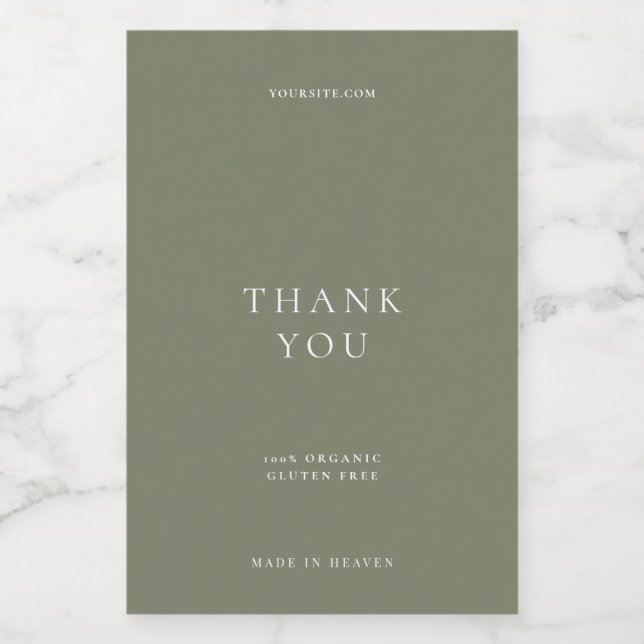 Minimalistischer einfacher, moderner Sage-Body But Lebensmitteletikett (Einzelnes Label)