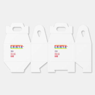 Minimalistischer einfacher Regenbogen Absolvent Geschenkschachtel