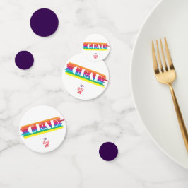 Minimalistischer einfacher Regenbogen Absolvent Konfetti
