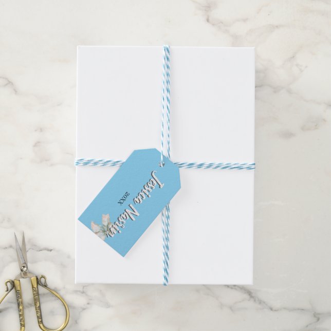 Minimalistischer einfacher Text Schulstoff Geschenkanhänger (Mit Garn)