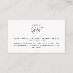 Minimalistischer einfacher Wunschbrunnen Hinweis z Begleitkarte