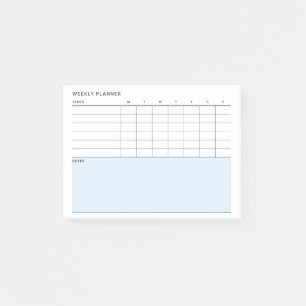 Minimalistischer Einfaches Wöchentlicher Planungsk Post-it Klebezettel