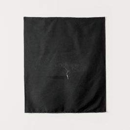 Minimalistischer einsamer Baum in Schwarz-Weiß Wandteppich