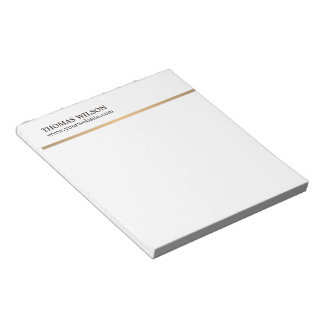Minimalistischer, eleganter Anwalt in White Copper Notizblock