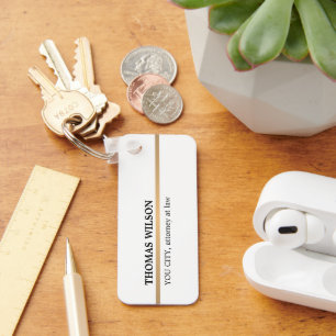 Minimalistischer, eleganter Anwalt in White Copper Schlüsselanhänger