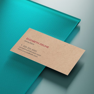 Minimalistischer, eleganter Druck-Kraft-Papierbera Visitenkarte