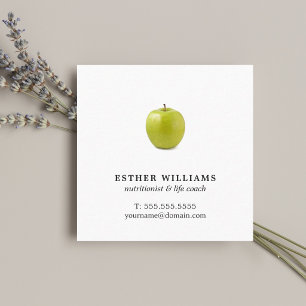 Minimalistischer eleganter Ernährungsexperte für g Quadratische Visitenkarte