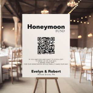 Minimalistischer Eleganter Formal Wedding Honeymoo Poster