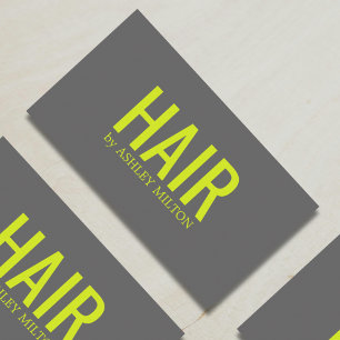 Minimalistischer Eleganter Gray Green Bold Hair Sa Visitenkarte
