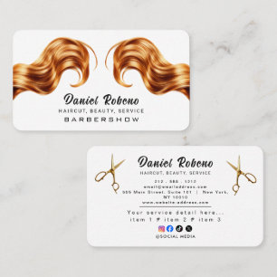Minimalistischer eleganter Hairstylist Visitenkarte