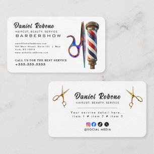 Minimalistischer eleganter Hairstylist Visitenkarte