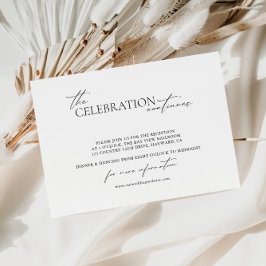 Minimalistischer Eleganter Hochzeitssender Empfang Begleitkarte