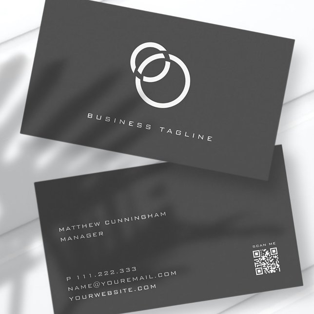 Minimalistischer Eleganter, moderner QR-Code Visitenkarte (Von Creator hochgeladen)