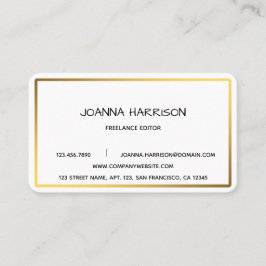Minimalistischer eleganter moderner Shiny Gold Fra Visitenkarte