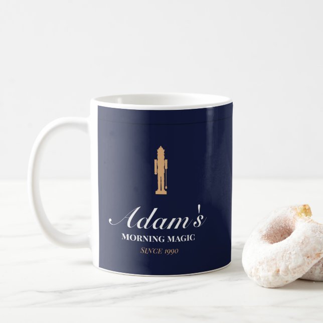 Minimalistischer eleganter personalisierter Weihna Kaffeetasse (Mit Donut)