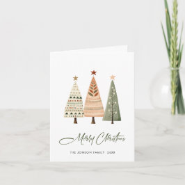 Minimalistischer eleganter Pine Tree Feiertagskarte