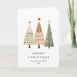 Minimalistischer eleganter Pine Tree Feiertagskarte