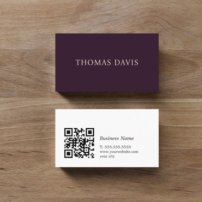 Minimalistischer eleganter QR-Code-Berater Visitenkarte (Von Creator hochgeladen)