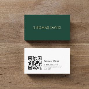 Minimalistischer eleganter QR-Code-Berater Visitenkarte