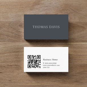 Minimalistischer eleganter QR-Code-Berater Visitenkarte