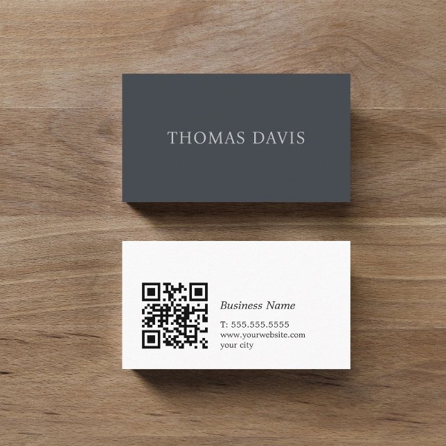 Minimalistischer eleganter QR-Code-Berater Visitenkarte (Von Creator hochgeladen)