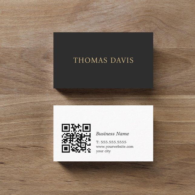 Minimalistischer eleganter QR-Code-Berater Visitenkarte (Von Creator hochgeladen)