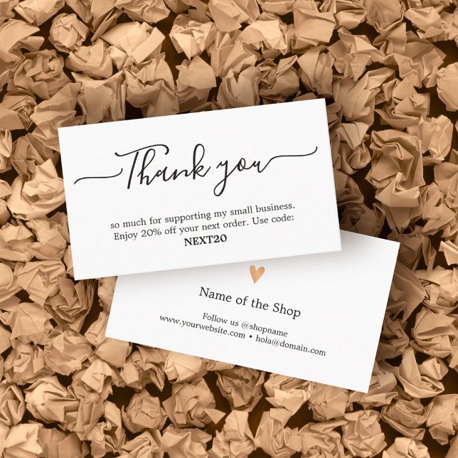 Minimalistischer eleganter Schwarz-weiß Shop Coupo Rabattkarte (Von Creator hochgeladen)