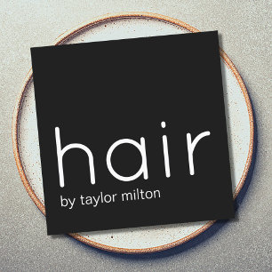 Minimalistischer eleganter Schwarz-weißer Quadratische Visitenkarte