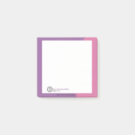 Minimalistischer, eleganter Text mit Personalisier Post-it Klebezettel