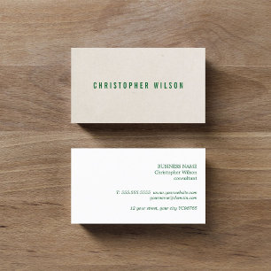 Minimalistischer eleganter Texturberater Beige Gre Visitenkarte