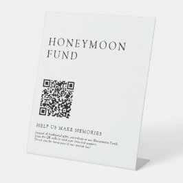 Minimalistischer Eleganter Wedding Honeymoon Fund  Sockelschild