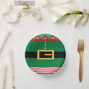Minimalistischer Elf Weihnachten Pappteller