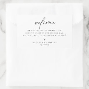 Minimalistischer Empfang durch zeitgenössischen Ch Rechteckiger Aufkleber