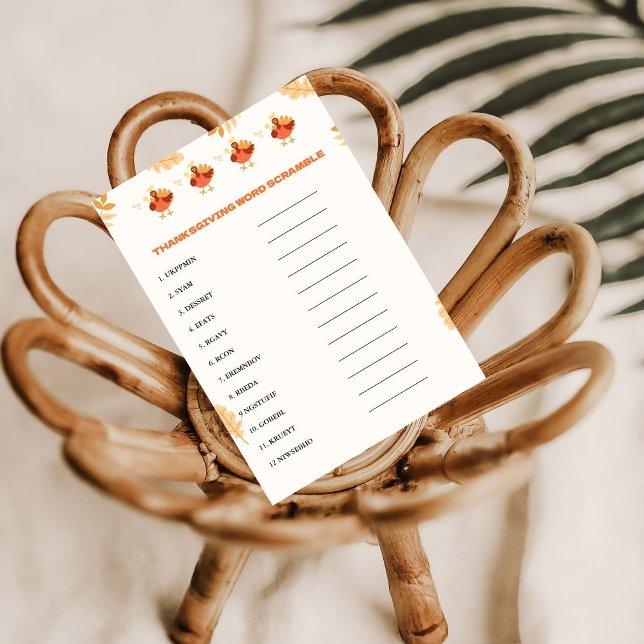 Minimalistischer Erntedank: Wortspielkarte Ankündigung (Von Creator hochgeladen)