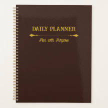 Minimalistischer Espresso-Gold-Planer