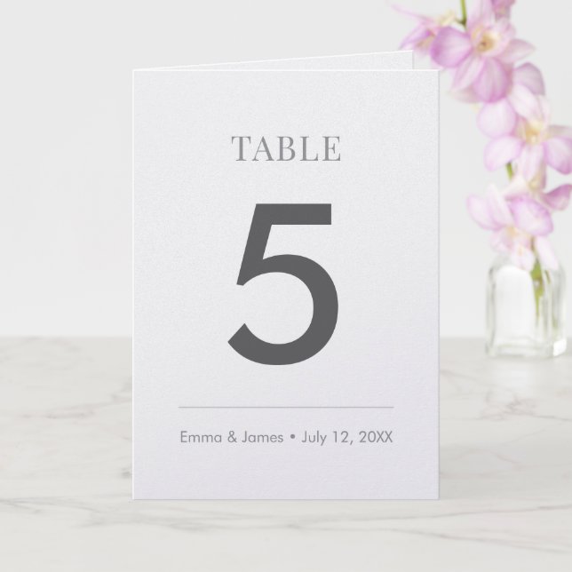 Minimalistischer Et-Zeichen-Hochzeit | Gefaltete T Karte (Orchidee)