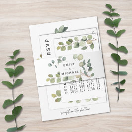 Minimalistischer Eukalyptus Einladungsbanderole