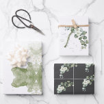 Minimalistischer Eukalyptus Wedding White Gray Gre Geschenkpapier Set<br><div class="desc">Unsere Minimalistischen Eukalyptus Wedding White Grey Wrapping Paper Sheets sind wunderschön gestaltet und strahlen eine luxuriöse Touch aus. Dieses Papier mit weißem Hintergrund ist mit feinen Eukalyptus-Blätter, weißen Blume und einem feinen Nebel aus grüner Farbspritze ausgestattet. Durch das Hinzufügen eines subtilen Funkels, vergoldete metallische Flocken wird die Verpackung leicht entstaubt,...</div>