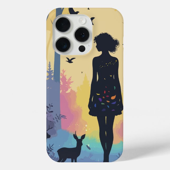 Minimalistischer Fall Mystic Nymph im Wald Case-Mate iPhone Hülle (Rückseite)