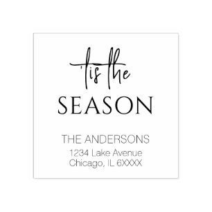 Minimalistischer Familienname der Saison Gummistempel