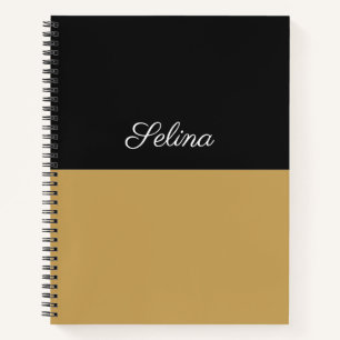 Minimalistischer Farbfeld-Monogramm-Name Notizbuch